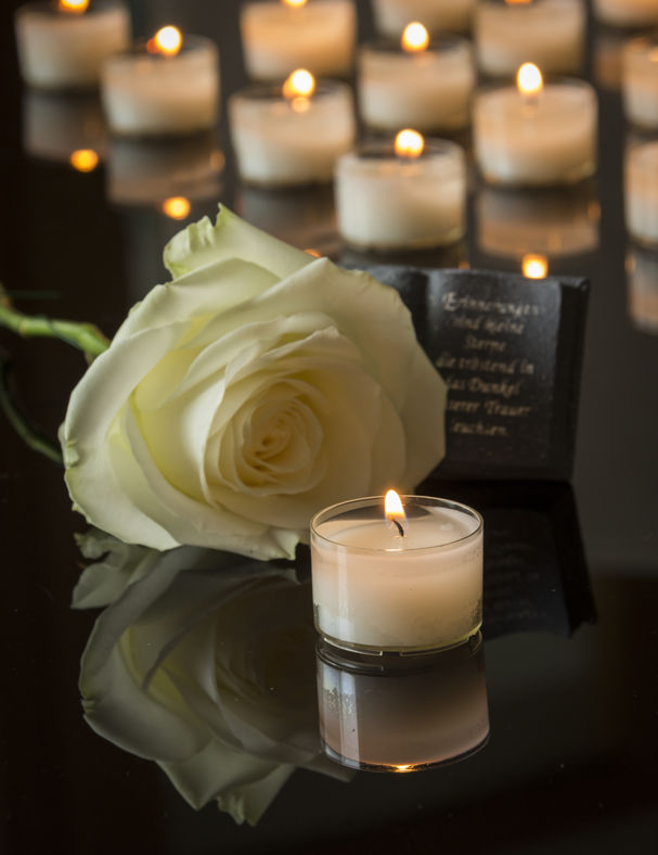 candle with funeral background