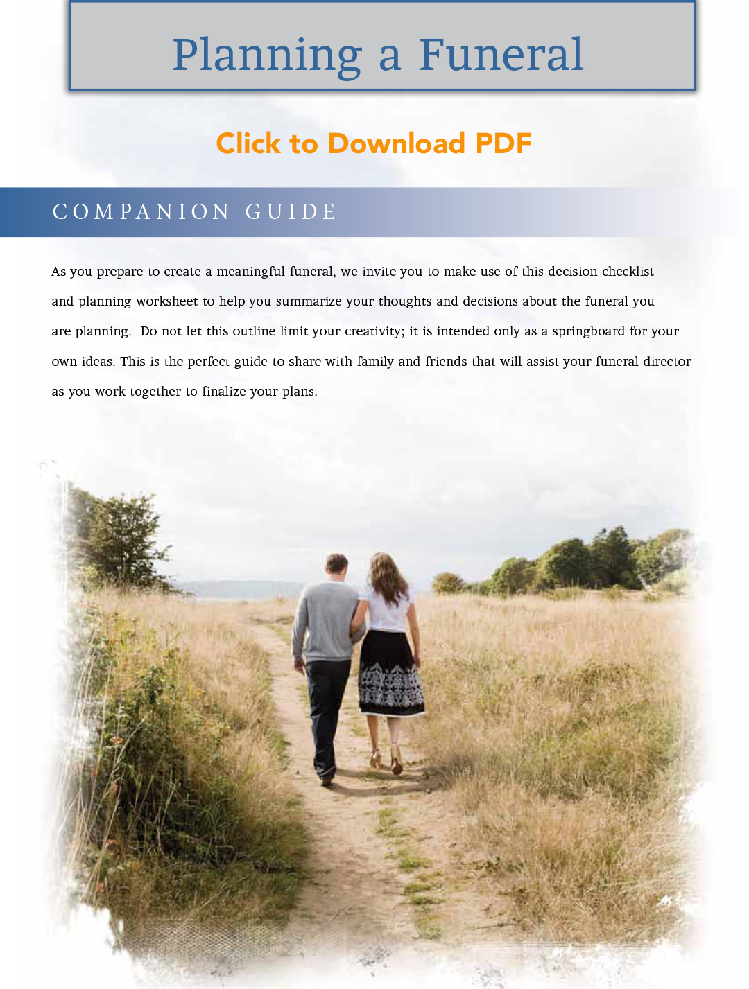 planning a funeral, funeral companion guide, legacy care partners